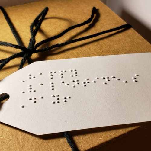 Braille Gift Tags Etsy