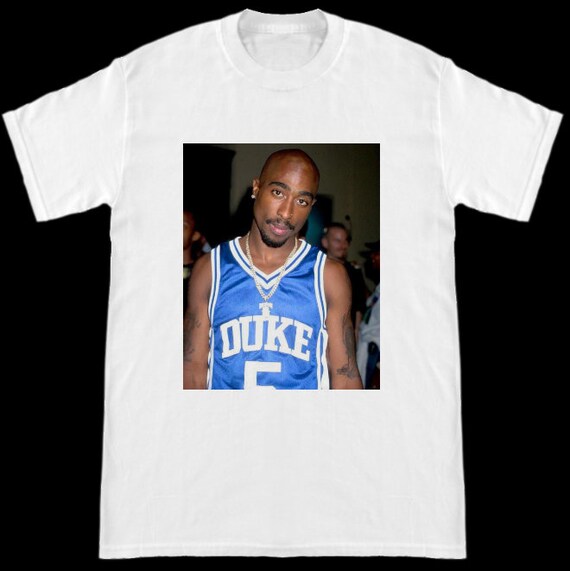 Tupac Shakur 2Pac Wearing Duke Blue Devils Jersey T Shirt | Etsy