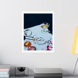 Still at the Restaurant Painting Matte Print