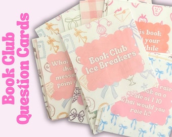 Book Club Questions-Book Club Discussion Cards-Book Club Guide-Book Club-Book Club Card-Book Club Gift Ideas-Book Lover Gift-Book Club