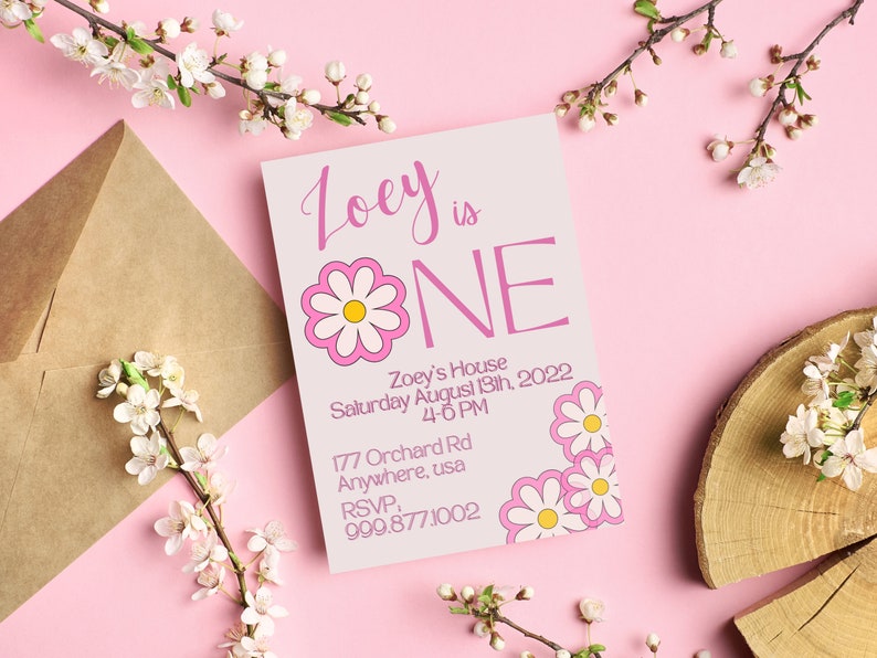 Daisy Flower Aesthetics 1st Birthday Girl Flower Birthday Etsy