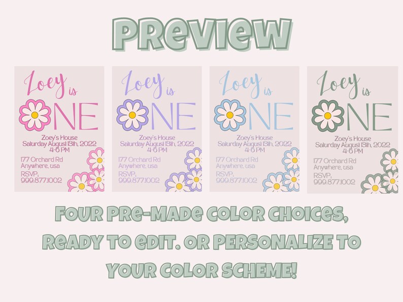 Daisy Flower Aesthetics 1st Birthday Girl Flower Birthday Etsy