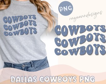 Retro Cowboys PNG, Football Design (Digital Download)