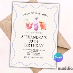30th Birthday Invitation-30th Birthday Invitation For Women-30th Birthday Invite-30th Birthday Invite Digital-30th Birthday Party Invitation