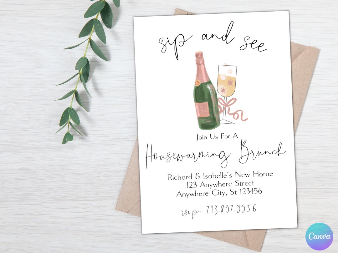 Housewarming Brunch Invitation-housewarming Invitation Template ...