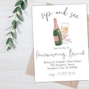 Housewarming Brunch Invitation-Housewarming Invitation Template-Editable Housewarming Invitation-Housewarming Invitation Digital