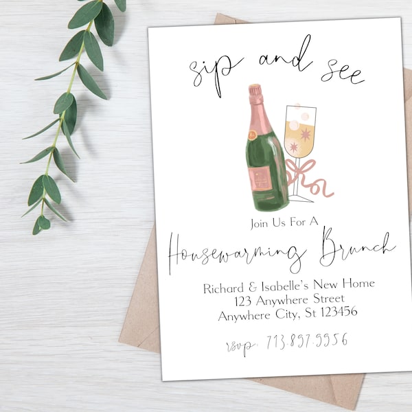 Housewarming Brunch Invitation-Housewarming Invitation Template-Editable Housewarming Invitation-Housewarming Invitation Digital