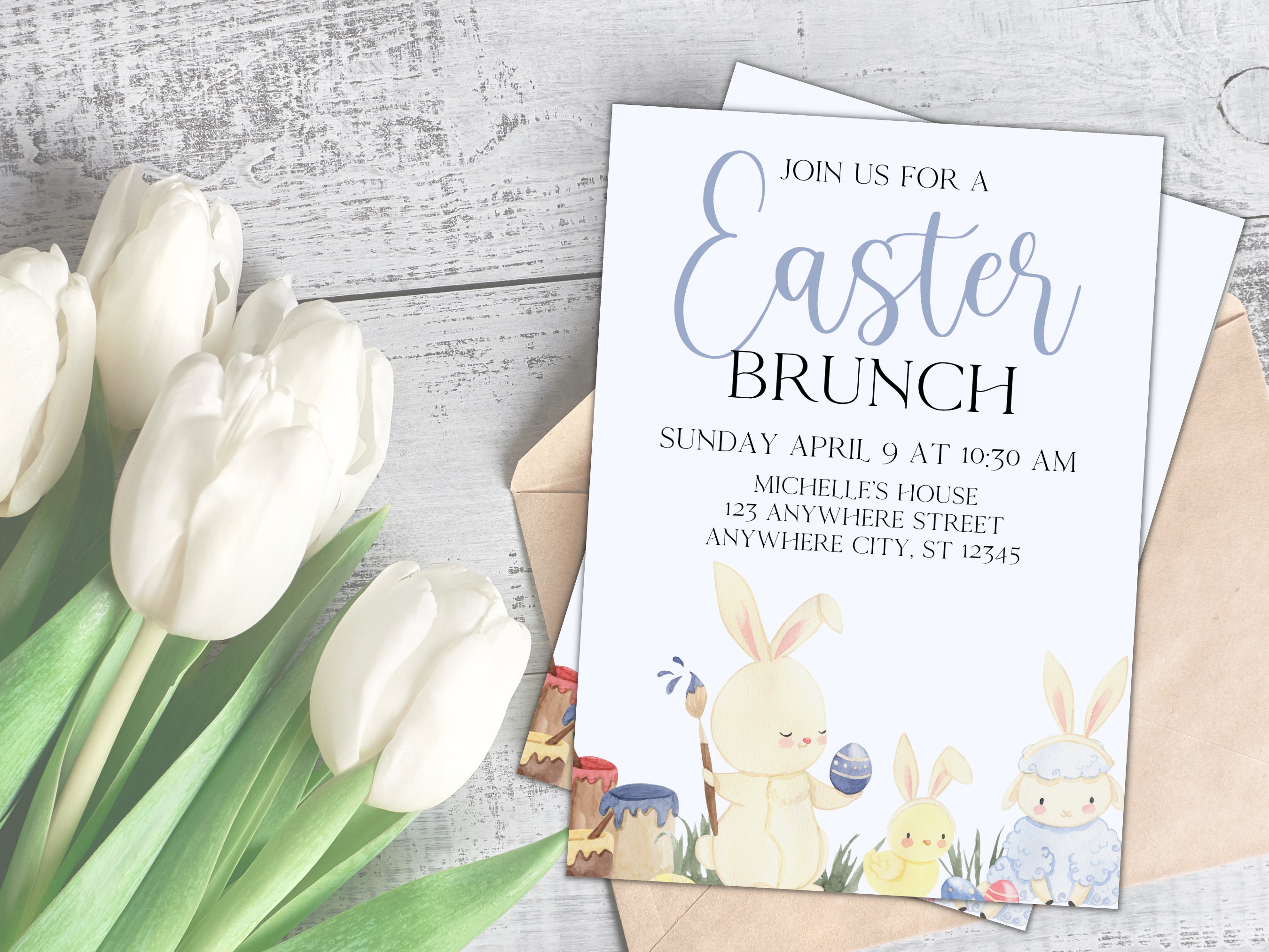 Easter Invite Wording Easter Brunch and Egg Hunt Invitation-easter Brunch Invitation-hop on ...