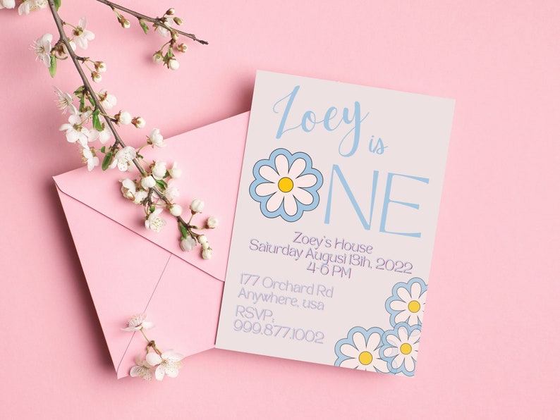 Daisy Flower Aesthetics 1st Birthday Girl Flower Birthday Etsy