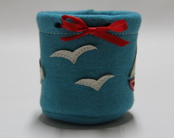 Jewellery Keeper (small)" Ahoi "Design Felt/Leather