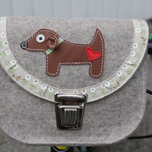 Lenkertasche aus Design FilzDackel Wastl'/Herz Bild 1