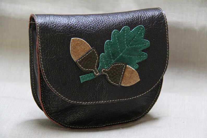 Wies'n/ Dirndltasche/Belt bag-Leather Oak Leaves image 1