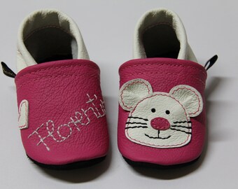 Crawler Shoes"Small Mouse / Heart/ Name "Gr.20