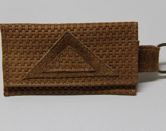 Money/Business Card Case-Natural Brown Moni(1)* in leather