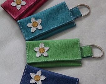 Money/Business Card Case - Leather in Summer Colors
