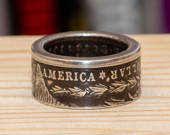 Coin Ring made from a U.S. Morgan Silver Dollar Dated 1900