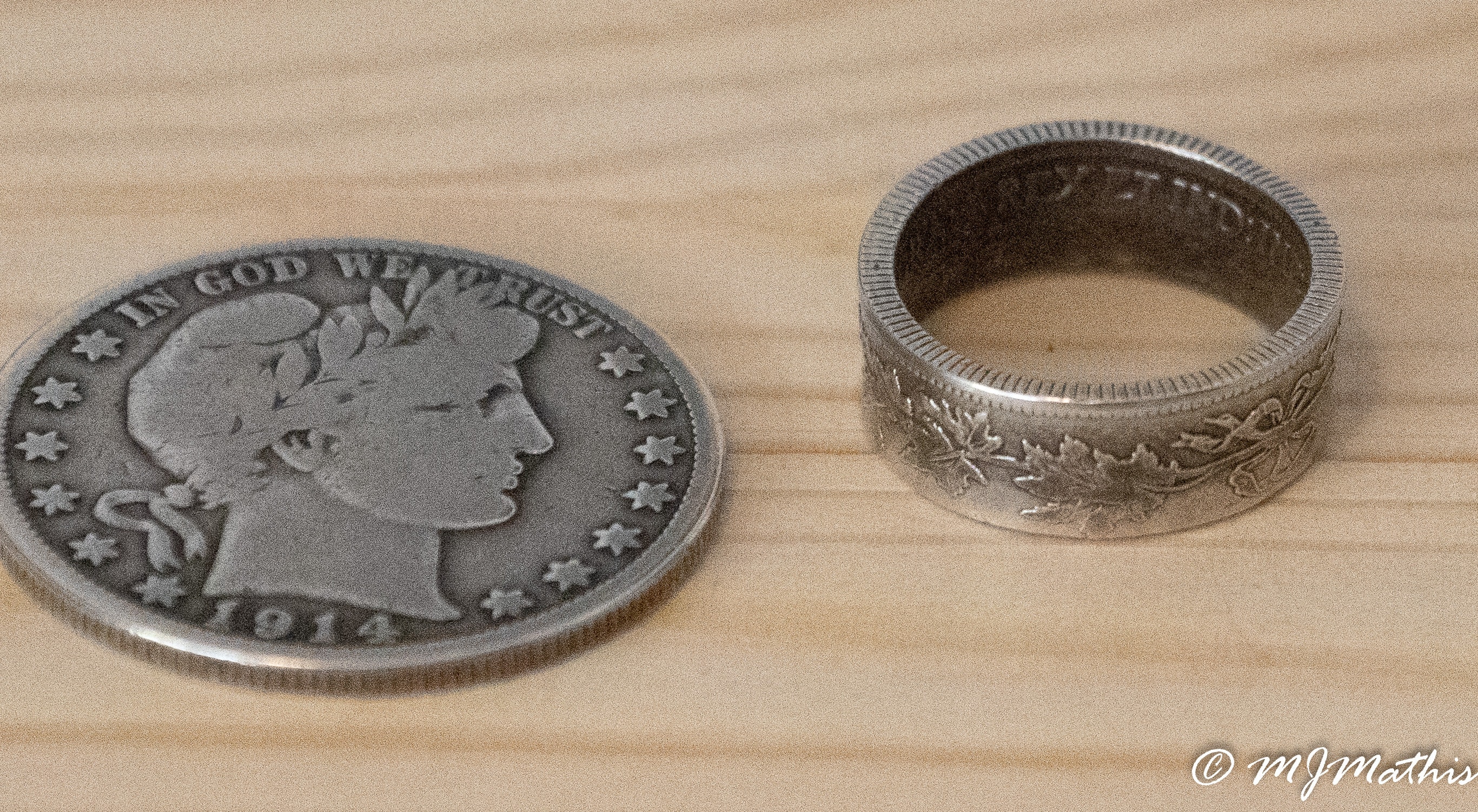 80/% fine silver jewelry Silver coin ring The Canadian 1929 Canadian Half dollar size 10