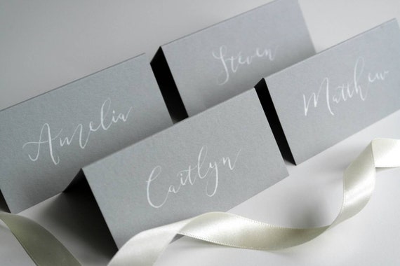 Modern Place Cards Name Cards Escort Cards Wedding Reception Name Place Cards Calligraphy Name Cards Wedding Name Place Cards