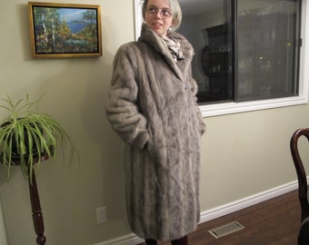 Vintage Grey Mink Full Length Coat