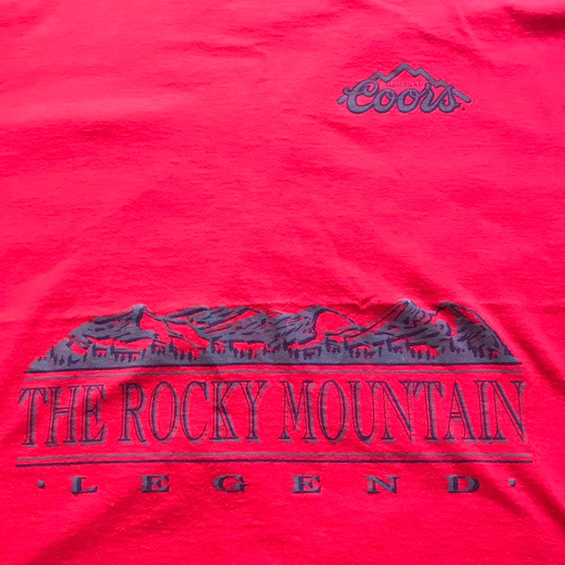 Vintage Coors Beer Graphic Rocky Mountain T-Shirt