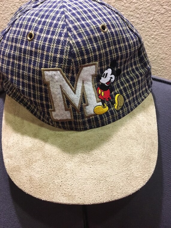 plaid mickey mouse hat