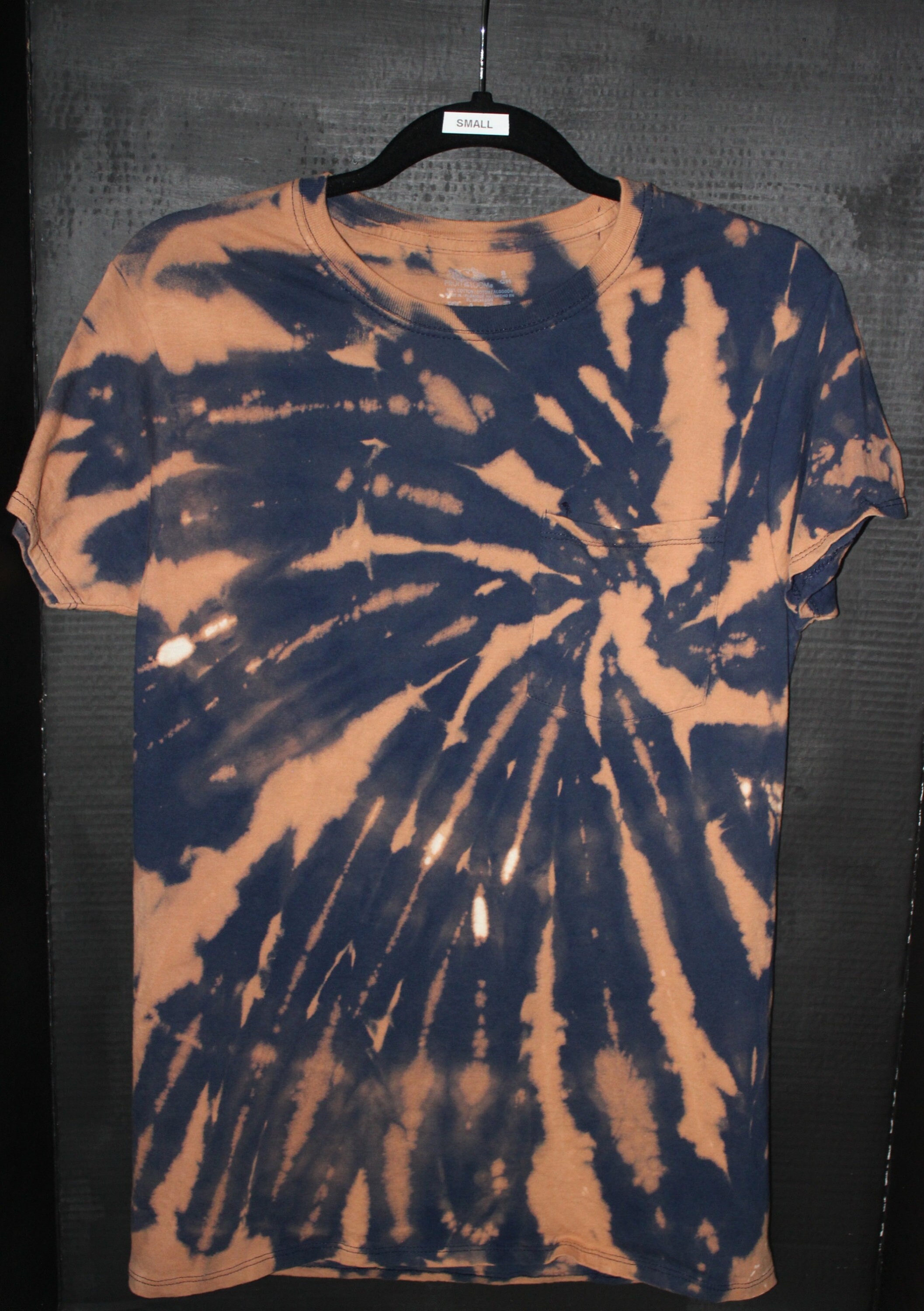 Bleach dyed tshirt small Etsy