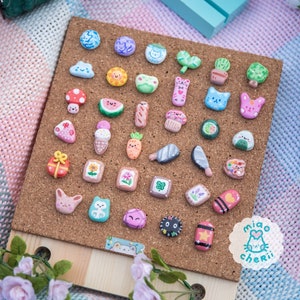 Clay and Resin Pins! Handmade, Unique, and Super Cute - Animals + Plants + Foods + Frogs + Cats!!!