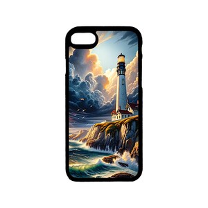 Lighthouse iPhone Case: Coastal Art, TPU Bumper