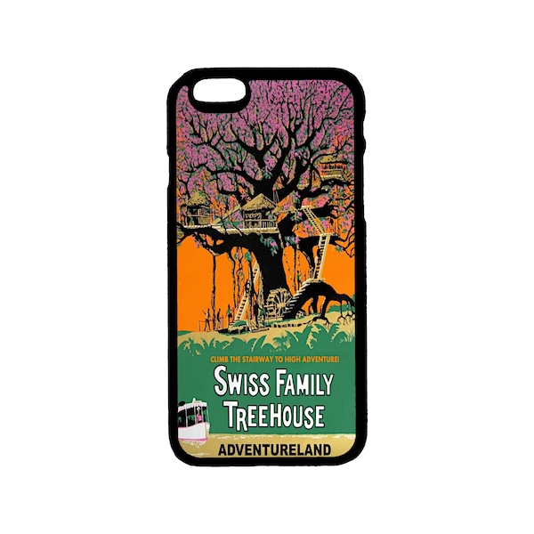 Disney Art Swiss Family Treehouse Themed Snap-on iPhone Case - iPhone 6 6S 7 8 Plus, X XS Pro Max, XR, SE, 12 13 14 15 Mini Pro Max Plus