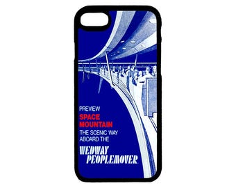 Disney Art Wedway Peoplemover Themed Snap-on iPhone Case - iPhone 6 6S 7 8 Plus, X XS Pro Max, XR, SE, 12 13 14 15 Mini Pro Max Plus