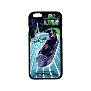Disney Art Space Mountain Themed Snap-on iPhone Case - iPhone 6 6S 7 8 Plus, X XS Pro Max, XR, SE, 12 13 14 15 Mini Pro Max Plus