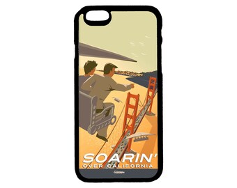 Disney Art Soarin Themed Snap-on iPhone Case - iPhone 6 6S 7 8 Plus, X XS Pro Max, XR, SE, 12 13 14 15 Mini Pro Max Plus