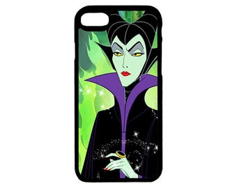 Disney&#39;s Maleficent Themed iPhone Case - iPhone 6 6S 7 8 Plus, X XS Pro Max, XR, SE, 12 13 14 15 Mini Pro Max Plus