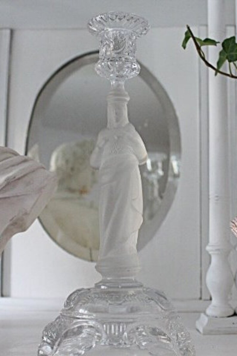 Religious Candlestick Jesus Antique Candlestick Etsy