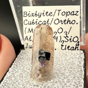 Bixbyite / Topaz Cubical / Ortho. - Thumbnail Crystal - Juab County, Utah