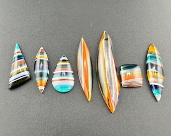 Surfite - Freeform Cabochon Lot - Jeweler&#39;s Special - Surf Stone - Recycled Colored Surfboard Resin