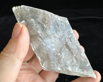 Selenite - Rough Crystal - Rainbow Inclusions
