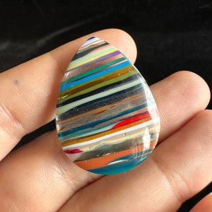 Surfite - Teardrop Cabochon - Surf Stone - Recycled Colored Surfboard Resin