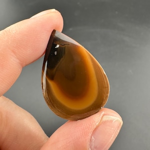Rim - Bat Cave - Jasper - Teardrop Cabochon - Prineville, Oregon