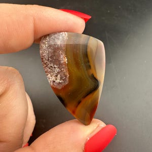 Condor Agate Cabochon: Freeform Natural Edge, Patagonia Argentina