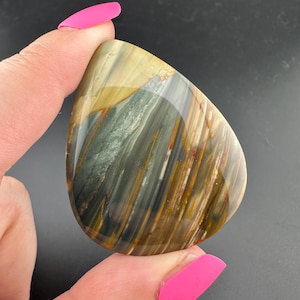 Blue Mountain Jasper - Teardrop Cabochon - Oregon