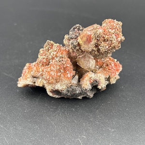 Red Calcite - Crystal Cluster - VERY RARE - Santa Eulalia - Durango, Mexico