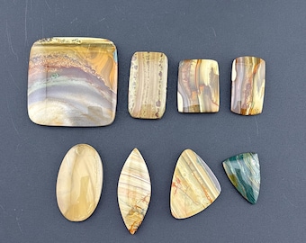 Blue Mountain Jasper - Cabochon Lot - Jewelers Special - Oregon