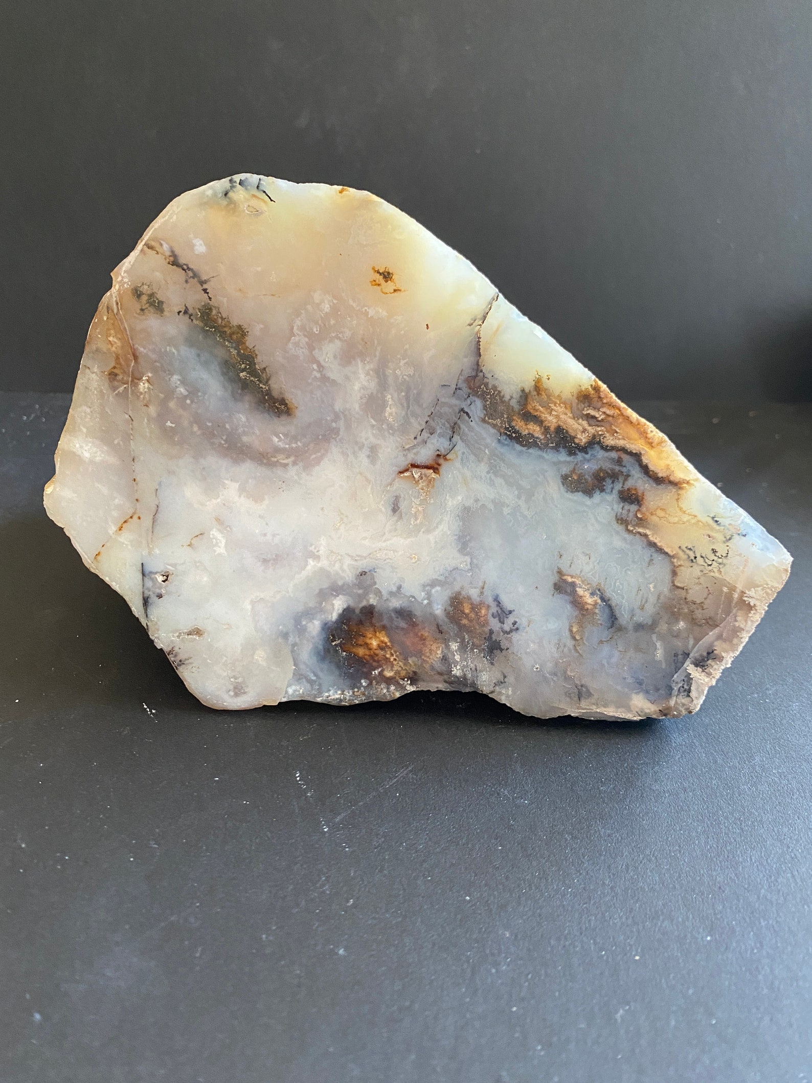 XL Graveyard Plume Agate Specimen Polished Display Piece Etsy