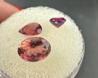 Rubellite Tourmaline - Faceted Gemstone Mixed Parcel - 2.51tcw