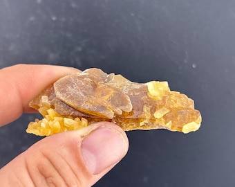 Barite on Calcite - Crystal Cluster - Gemmy - Smith Ranch - Ełk Creek, South Dakota