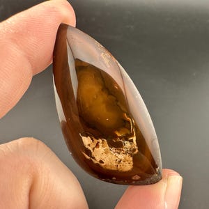 Rim - Bat Cave - Jasper - Teardrop Cabochon - Prineville, Oregon