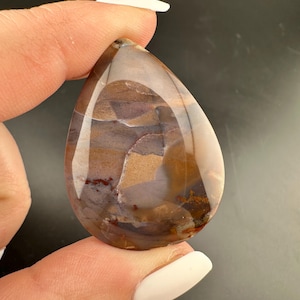Purple Cow Jasper - Teardrop Cabochon - McDermitt, Oregon