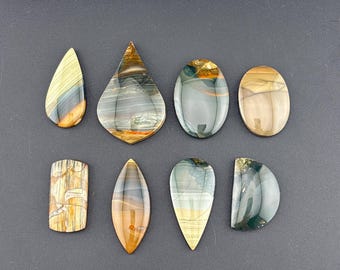 Blue Mountain Jasper - Cabochon Lot - Jewelers Special - Oregon