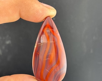 Condor Agate - Teardrop Cabochon - Mountains near San Rafael, in Mendoza Province - Patagonia, Argentina